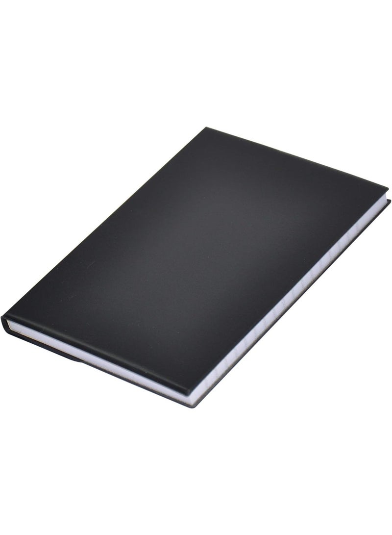 FIS PVC Cover Note Book, 96 sheets, 192 pages, A6 Size, Single Line, Black Colour 5-Piece - FSNBA62QPVCBK - Image 2